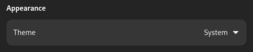 A screenshot of the Theme Setting.